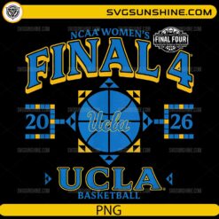 UCLA Bruins Final Four 2026 women’s basketball PNG with geometric design