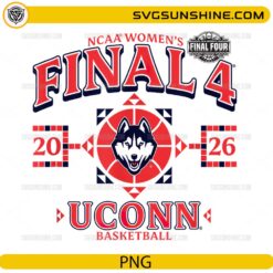 UConn Huskies Women’s Final Four 2026 basketball PNG design