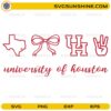 university of houston svg texas bow UH hand sign design