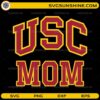 USC Mom SVG University of Southern California red and gold design