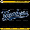 Yankees script vintage SVG design for Cricut and Silhouette
