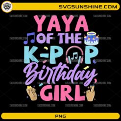 yaya of the kpop birthday girl colorful music theme PNG design