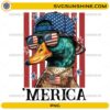 Funny 4th of July Merica Duck PNG with American flag sunglasses and patriotic hat
