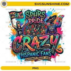 Crazy Hispanic San Antonio Spurs PNG colorful graffiti Spurs Pride design