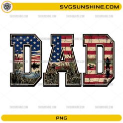 Dad Hunting PNG patriotic American flag hunting dad digital download