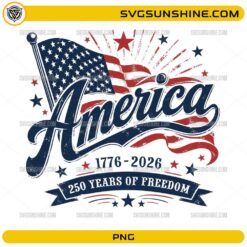 America 250 SVG 1776 2026 250 Years of Freedom patriotic American flag design