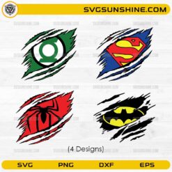 DC Comics Super Hero Logo Bundle SVG | Batman Superman Green Lantern Spider Hero SVG PNG DXF EPS