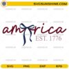 America Est 1776 Coquette Bow SVG patriotic design for Cricut crafts