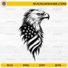 American eagle SVG with USA flag stars and stripes design