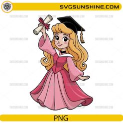 Aurora Disney Princess Graduation PNG | Sleeping Beauty Graduate Digital Download