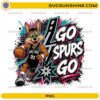 Cartoon basketball mascot PNG with animal character and graffiti sports design