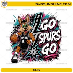 Cartoon basketball mascot PNG with animal character and graffiti sports design