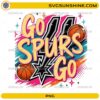 90s neon basketball PNG with colorful retro typography and basketball elements