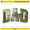 Bass Fishing Dad PNG design with fisherman silhouette and bass fish illustration