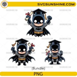 Batman Graduation Bundle PNG &ndash; Cute Superhero Graduation Digital Download