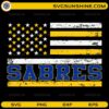 Buffalo Sabres USA flag SVG distressed hockey design in blue and gold