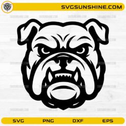 Bulldog mascot SVG head design for Cricut and Silhouette crafts