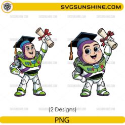 Buzz Lightyear Graduation Bundle PNG with graduation cap and diploma