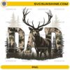 Camo Deer Hunting Dad PNG with buck deer and camouflage DAD text design