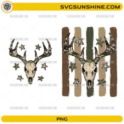 Camo Deer Skull PNG Bundle vintage hunting deer skull camouflage digital download
