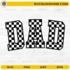 Checkered Varsity Dad SVG retro varsity dad design