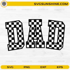 Checkered Varsity Dad SVG retro varsity dad design