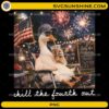 funny goose chill the fourth out patriotic 4th of July design with fireworks