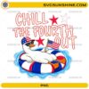Funny patriotic duck floating with American flag PNG design