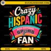 Crazy Hispanic San Antonio Spurs Fan SVG colorful basketball fan design