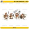 Cute Ewok forest characters Star Wars PNG design