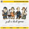 Funny dad goose PNG design for Father's Day with multiple dad roles illustration