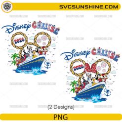 Disney Cruise 2026 Mickey Minnie PNG bundle with cruise ship and nautical theme