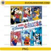 Disney Cruise 2026 PNG featuring nautical cartoon characters and cruise-themed artwork