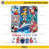 Disney Cruise Line 2026 PNG with cruise ship and nautical cartoon characters