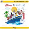 Disney Cruise Line 2026 PNG with cruise ship and tropical nautical artwork