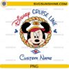 Disney Cruise Line custom name PNG with Minnie Mouse captain nautical vacation design