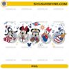 Disney Cruise Mickey and Friends PNG featuring Mickey Mouse, Minnie Mouse, Donald Duck, Daisy Duck, and Goofy in cruise-themed outfits