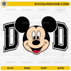 Disney Dad SVG Mickey inspired dad design cut file for Cricut and Silhouette