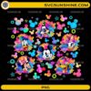 Disney Friends tie dye PNG with Mickey Minnie Donald Daisy Goofy Pluto