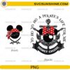 Disney Pirate Cruise Bundle PNG with pirate mouse ears, anchor, bandana, and Yo Ho A Pirate's Life For Me design
