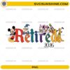 Disney Teacher Retired 2026 PNG cartoon teacher retirement digital download