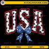 distressed USA flag PNG with stars and bow patriotic design