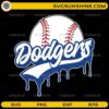 Dodgers SVG dripping baseball design for sports fans