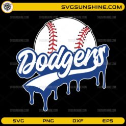 Dodgers SVG dripping baseball design for sports fans