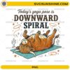 Downward Spiral PNG funny cow yoga pose digital download