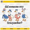 funny firequacker goose SVG patriotic 4th of July duck design