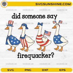 funny firequacker goose SVG patriotic 4th of July duck design