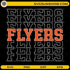 Flyers SVG bold typography hockey fan design with orange text