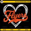 Flyers heart SVG vintage script logo design