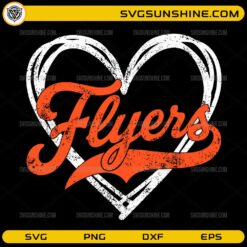 Flyers heart SVG vintage script logo design